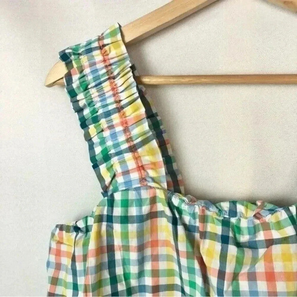 Time and Tru Ruffle Strap Multi Color Plaid Tank Top L - Picture 4 of 4